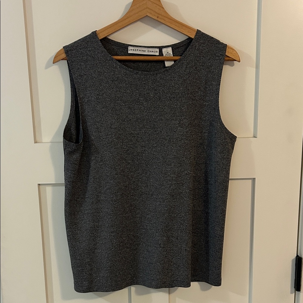 Josephine Chaus Dark Gray Sleeveless Top